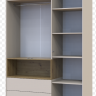 Шкаф для одежды с нишей DRS- Дейл Графит, Кашемир/ Дуб Эвок 150х52х220 (3ДСП) 