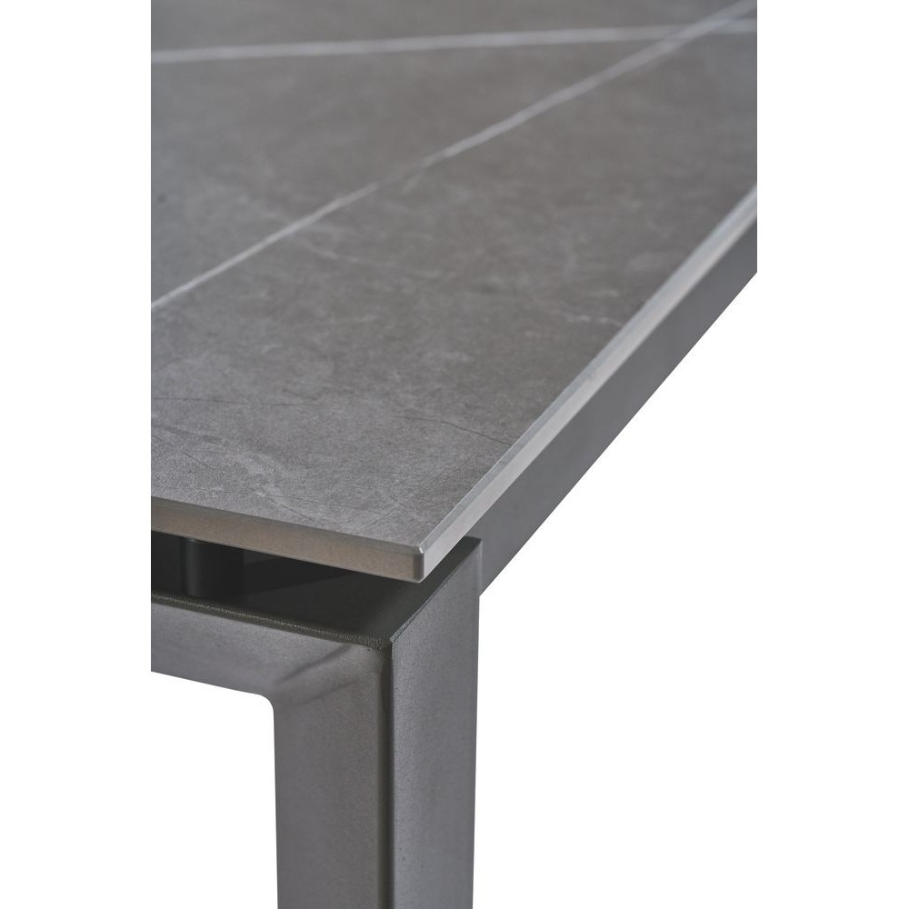 Стол керамический 102-142 см CON- BRIGHT (Брайт) GREY MARBLE