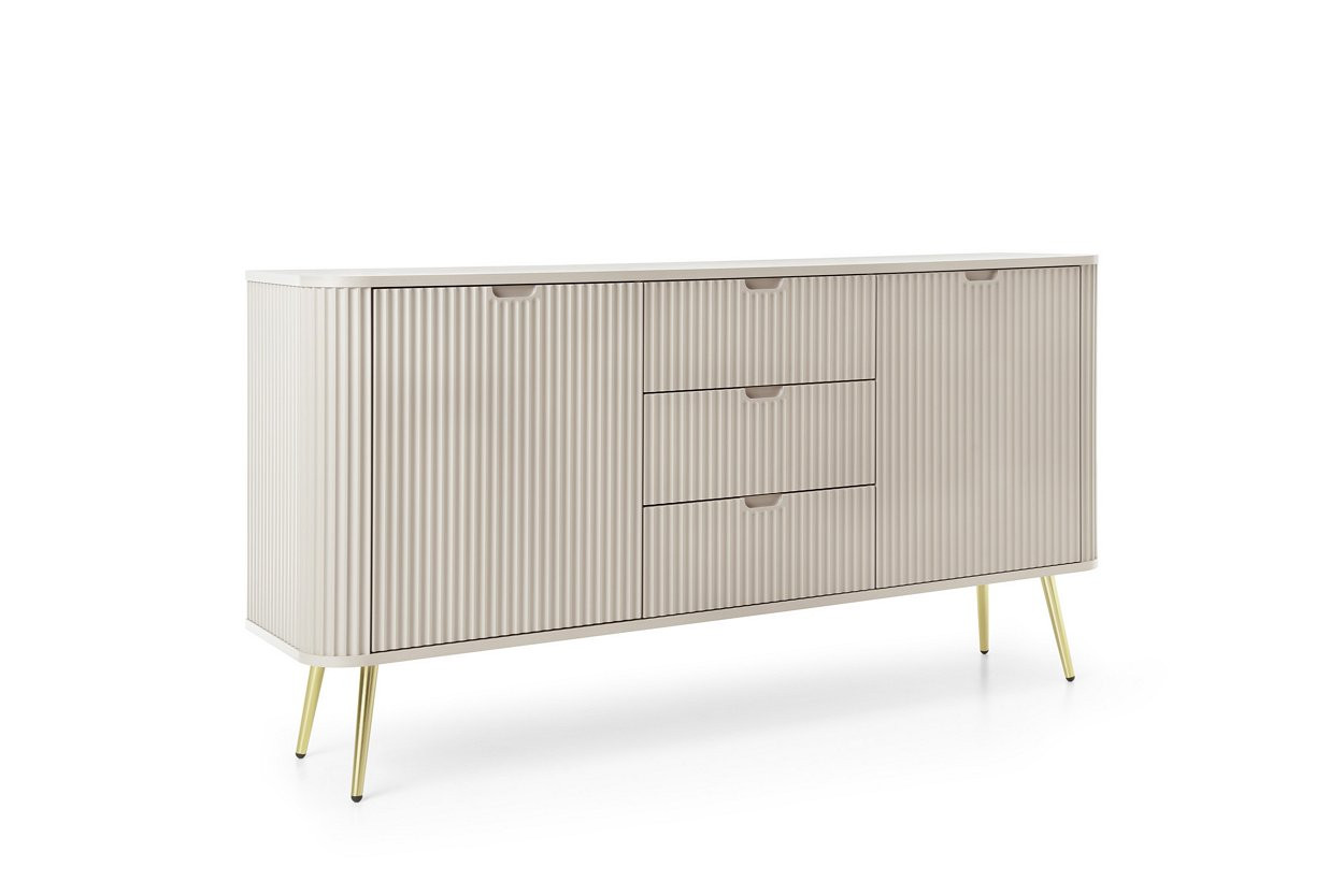 Комод Perfect Home Зова/Zova 2-дверный с 3 ящиками и золотыми ножками KSZ168 Кашемир