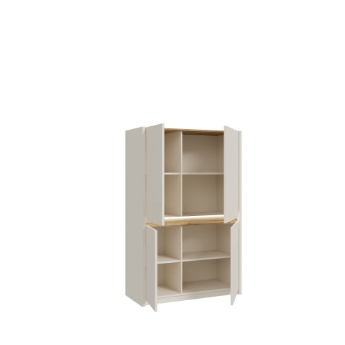 Витрина с освещением Л/П Forte OAK SQUERE OSQV421B песочный 