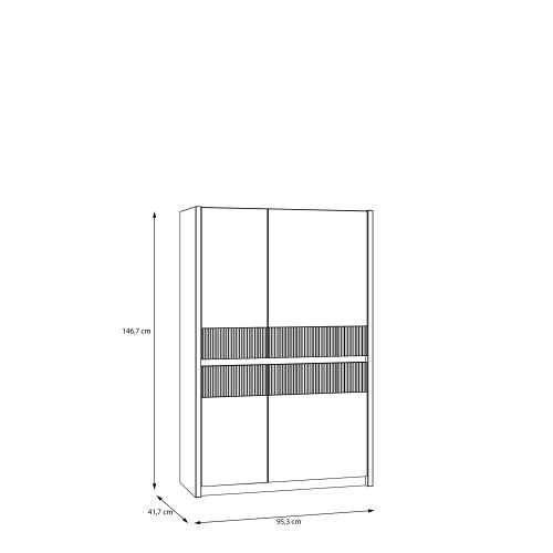 Витрина с освещением Л/П Forte OAK SQUERE OSQV421B песочный 