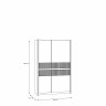 Витрина с освещением Л/П Forte OAK SQUERE OSQV421B песочный 