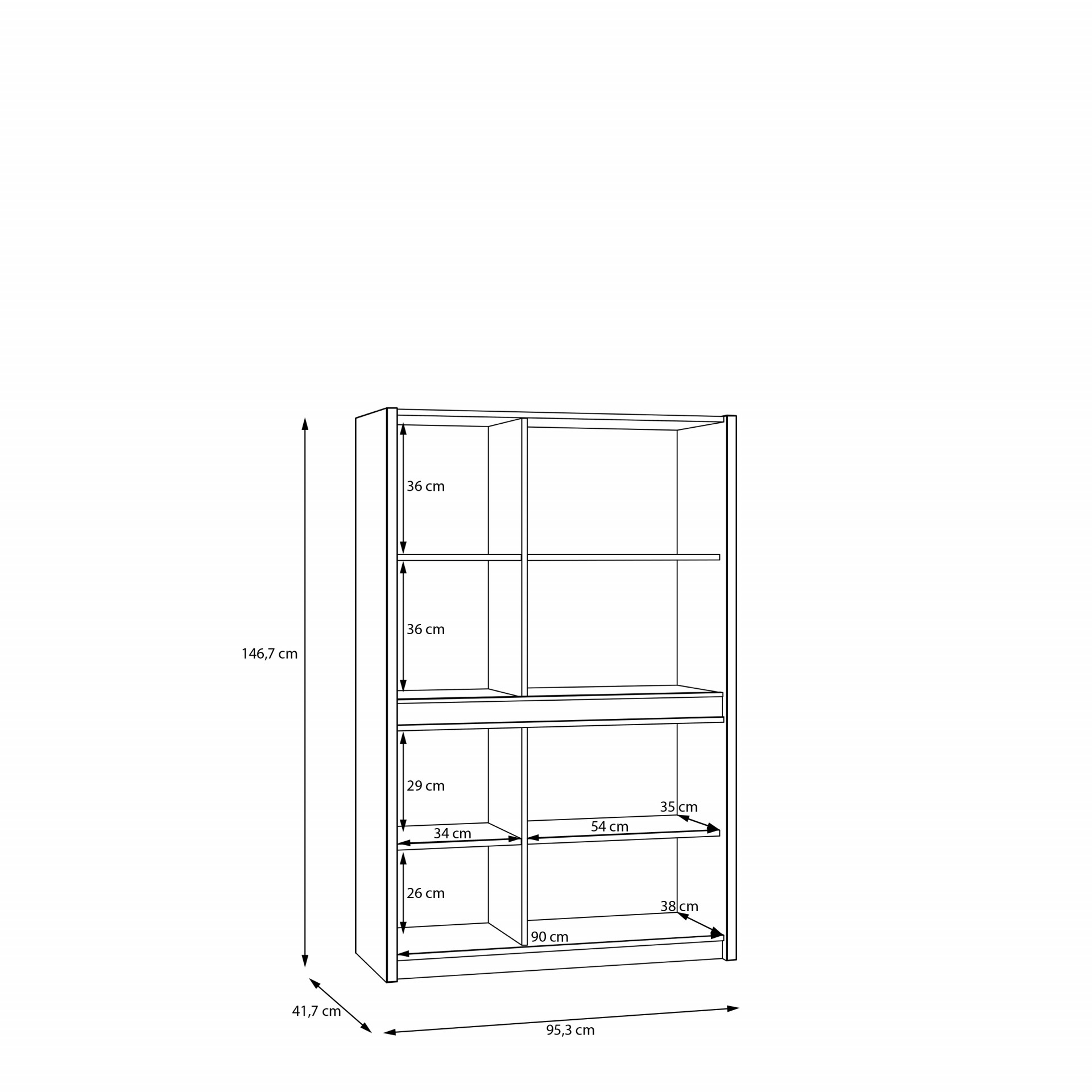 Витрина с освещением Л/П Forte OAK SQUERE OSQV421B песочный 
