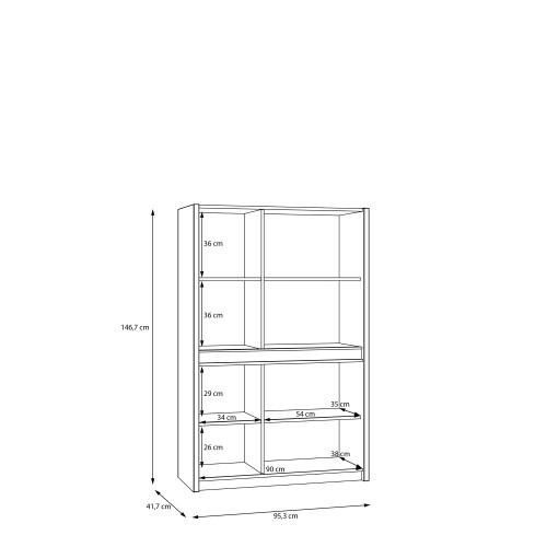 Витрина с освещением Л/П Forte OAK SQUERE OSQV421B песочный 