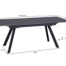 Стол керамический Avn- MARS 160-205x90 Ceramic Grey
