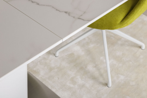 Комплект обеденный NL- ALABAMA керамика белый + стулья ASCONA (1+4)