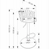 Стул барный поворотный HALMAR H-125 (черный/темно-серый)