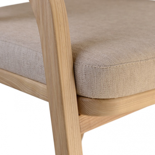 Стул обеденный LVK- Otis натуральный (Ясень) ткань (Superior 02) 