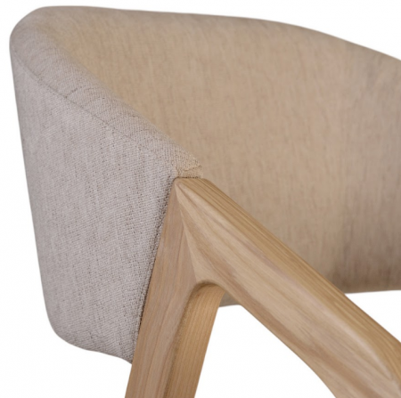 Стул обеденный LVK- Otis натуральный (Ясень) ткань (Superior 02) 