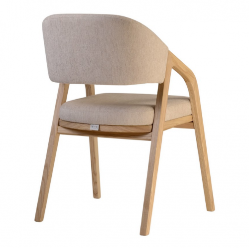 Стул обеденный LVK- Otis натуральный (Ясень) ткань (Superior 02) 