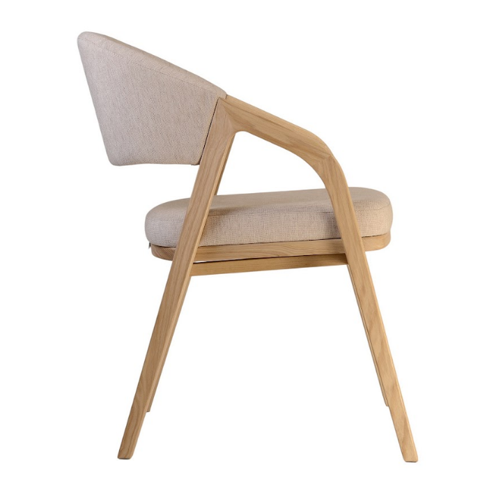 Стул обеденный LVK- Otis натуральный (Ясень) ткань (Superior 02) 