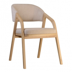 Стул обеденный LVK- Otis натуральный (Ясень) ткань (Superior 02) 