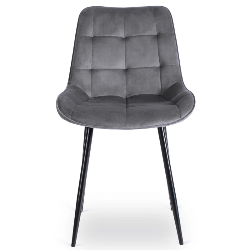 Стул обеденный MEBEL ELITE CHRIS серый велюр