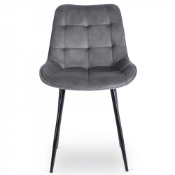 Стул обеденный MEBEL ELITE CHRIS серый велюр