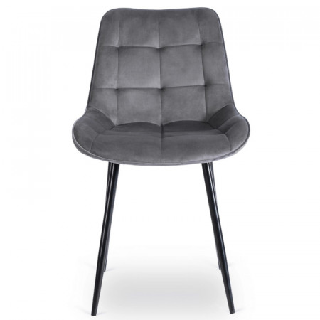 Стул обеденный MEBEL ELITE CHRIS серый велюр