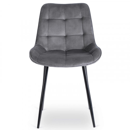 Стул обеденный MEBEL ELITE CHRIS серый велюр