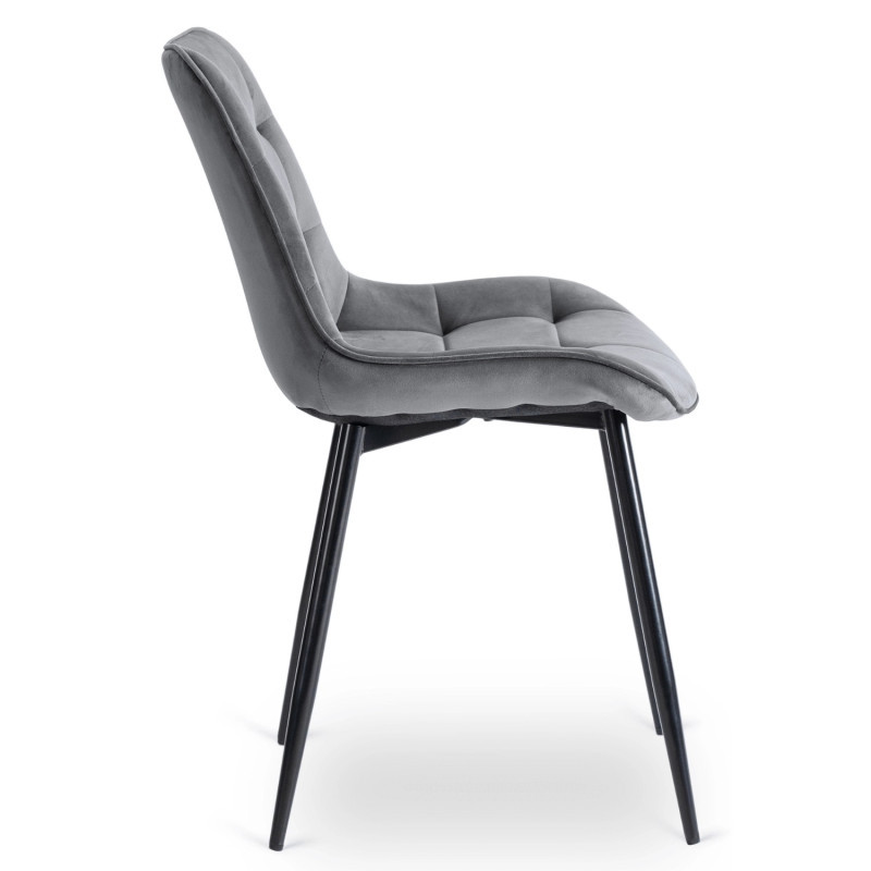 Стул обеденный MEBEL ELITE CHRIS серый велюр