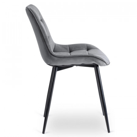 Стул обеденный MEBEL ELITE CHRIS серый велюр