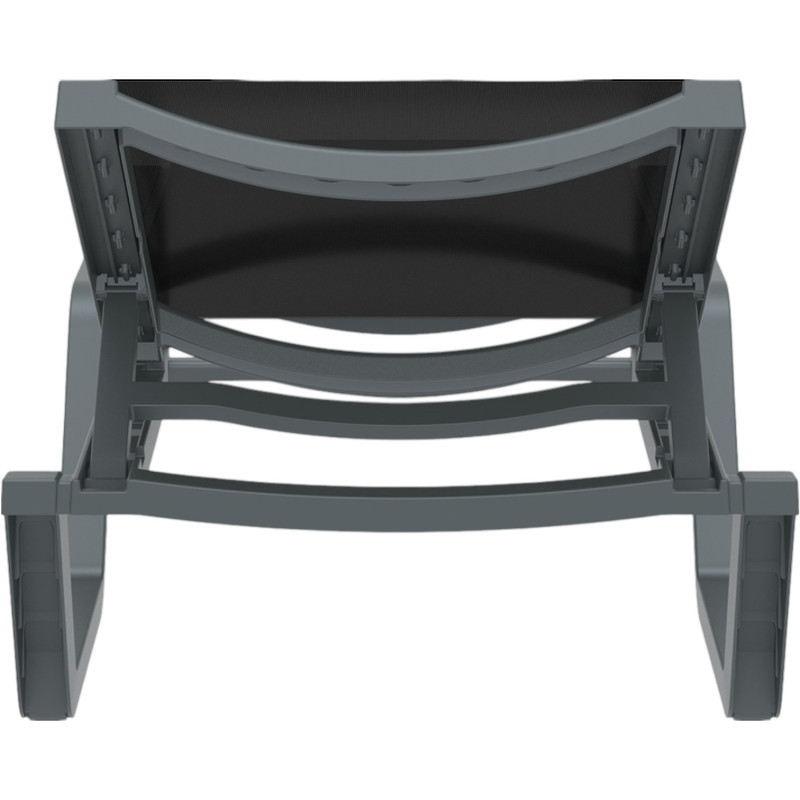 Шезлонг из полипропилена Siesta Rio (чорный/серый)