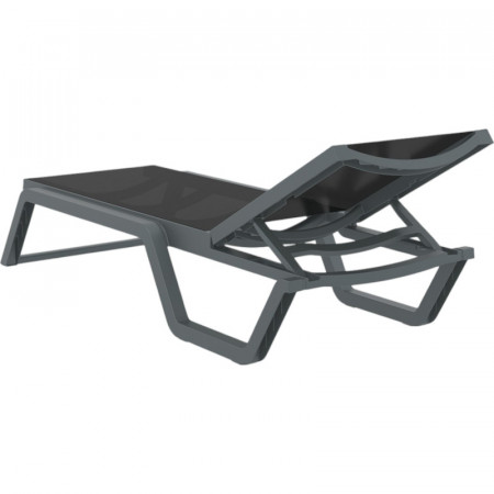 Шезлонг из полипропилена Siesta Rio (чорный/серый)