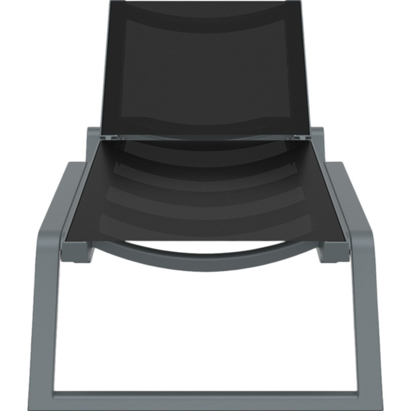 Шезлонг из полипропилена Siesta Rio (чорный/серый)