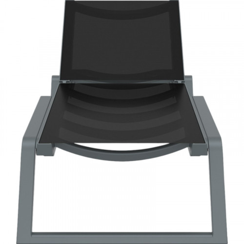 Шезлонг из полипропилена Siesta Rio (чорный/серый)