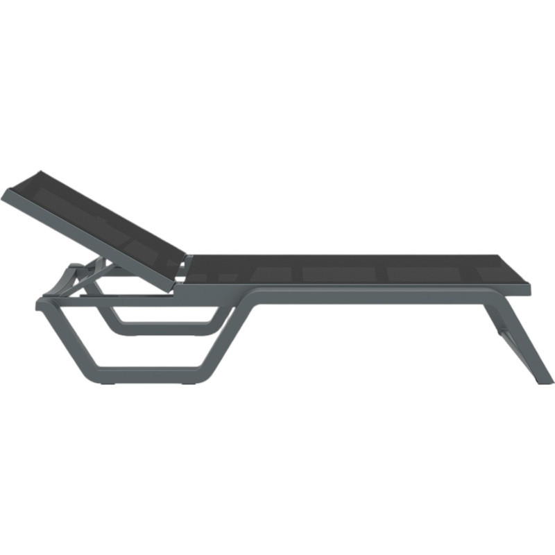 Шезлонг из полипропилена Siesta Rio (чорный/серый)