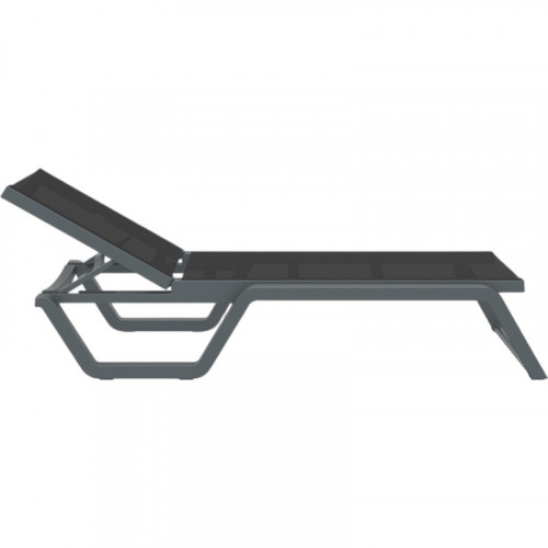 Шезлонг из полипропилена Siesta Rio (чорный/серый)