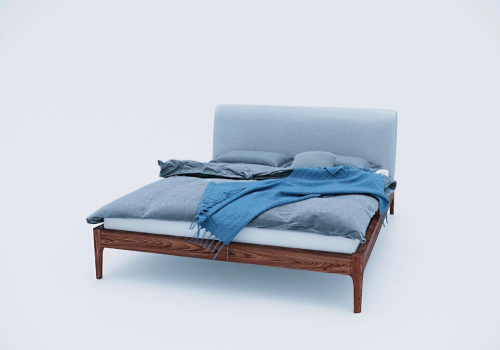 Кровать двуспальная деревянная AWD- Амстердам (ясень)  