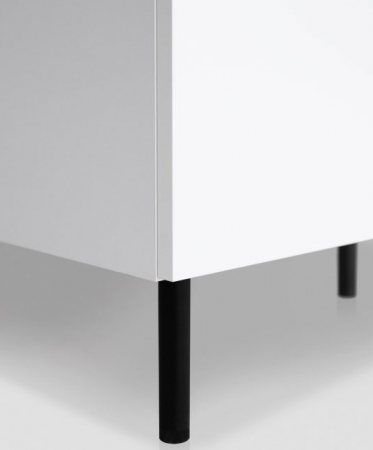 Комод MRK- Нео 4дв 2,0 м глянец Антрацит/ суперМат белый  