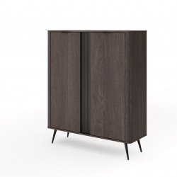 Комод высокий Perfect home Veris 2D/113 (дуб дунин / черный)