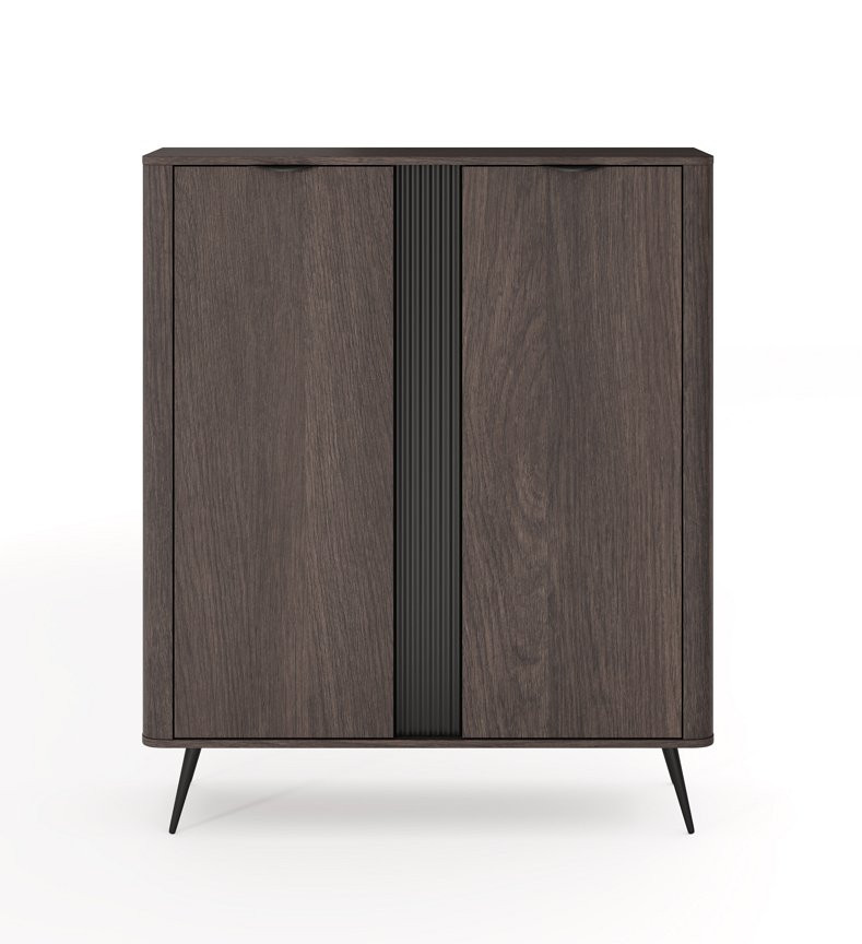 Комод высокий Perfect home Veris 2D/113 (дуб дунин / черный)