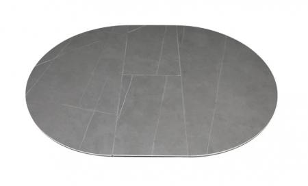 Стол раскладной INI- GENEWA CERAMIC 105(140)*105 серый/черный