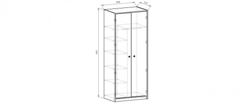 Шкаф детский 195х100х52 cм KOD- ШК-100 Д