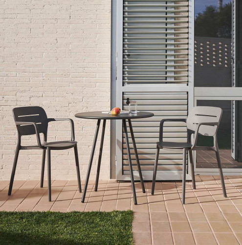 Стол круглый уличный Kave Home MONTJOI J0400004NN02 (серый)