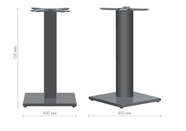 База MFF- Афина 720H стальная цвет алюминий/черный