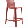 Полубарный стул из полипропилена Nardi DEI- Net Stool Mini (горчичный/коралловый)
