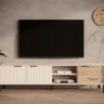Тумба под телевизор Perfect Home Рейв / Rave 3-дверная 3D/203 Беж/викинг