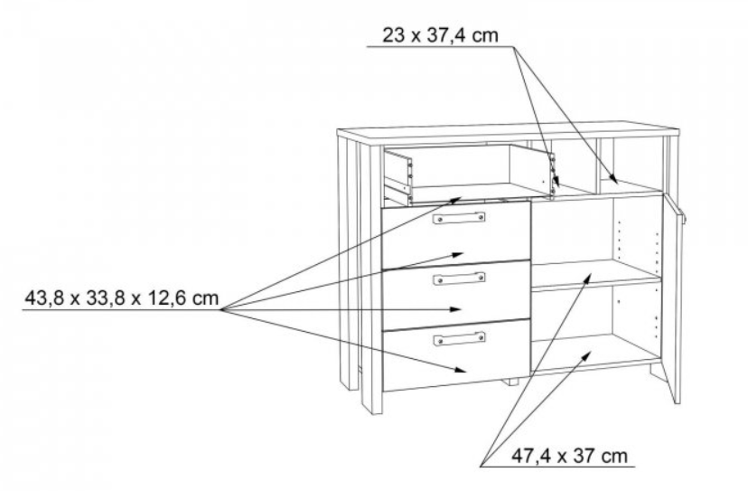 Комод PL- Forte CLIF CLFK221