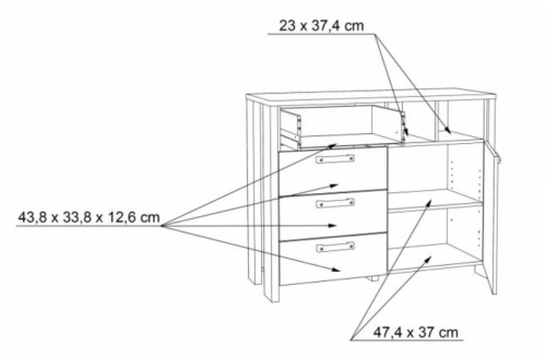 Комод PL- Forte CLIF CLFK221