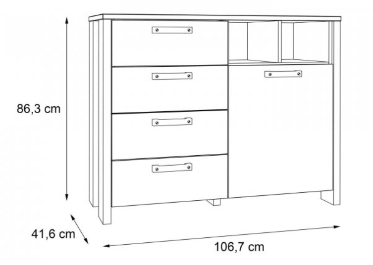 Комод PL- Forte CLIF CLFK221