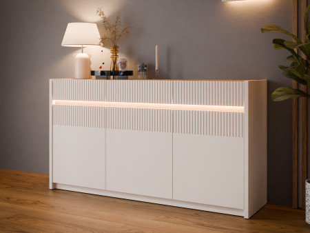 Комод с освещением Forte OAK SQUERE OSQK231B песочный