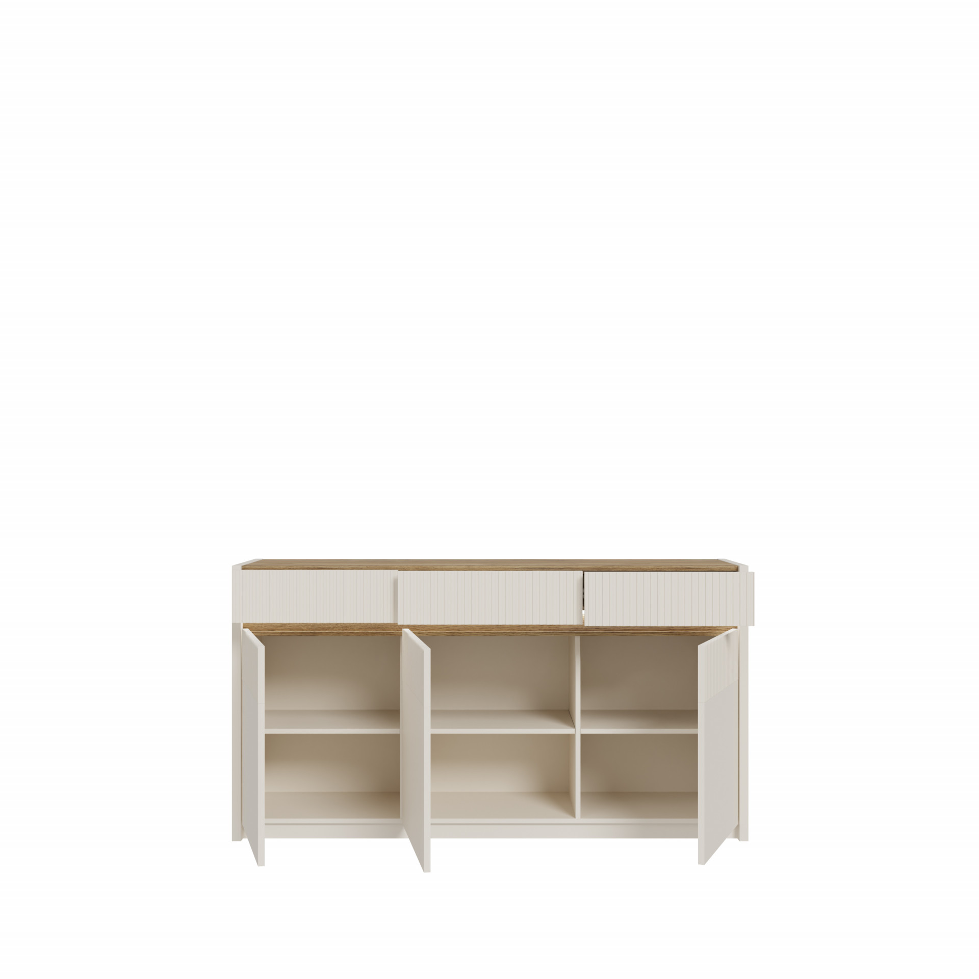 Комод с освещением Forte OAK SQUERE OSQK231B песочный