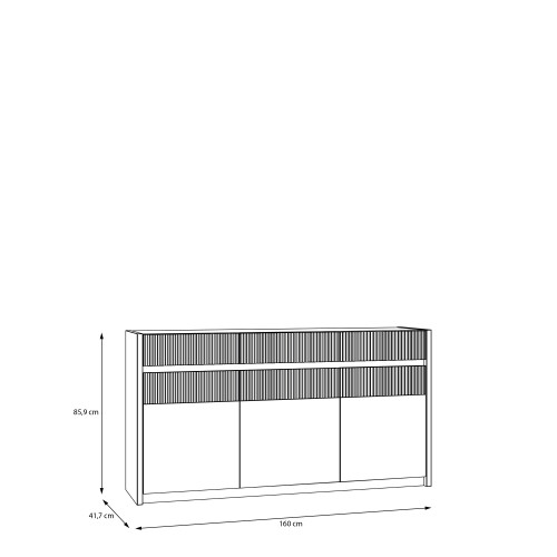 Комод с освещением Forte OAK SQUERE OSQK231B песочный