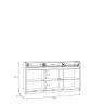 Комод с освещением Forte OAK SQUERE OSQK231B песочный