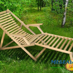 Шезлонг для отдыха с подножкой BIO- Пикник 
