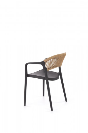 Стул уличный HALMAR K-582 (черный/натуральный)
