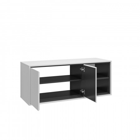 Тумба под раковину на 2 двери для ванной Helvetia IRVINE 309WNP60 (белый/черный/белый глянец)