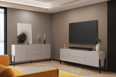 Комод на 2 двери 3 ящика Helvetia JUKON 24KSND43 (кашемир)