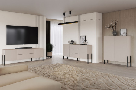 Комод на 2 двери 3 ящика Helvetia JUKON 24KSND43 (кашемир)